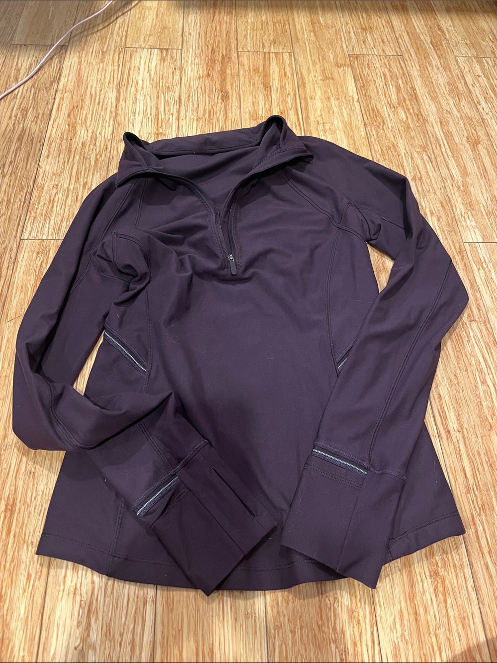 Lululemon Women’s Half-Zip Long Sleeve Performance Top - Dark Plum